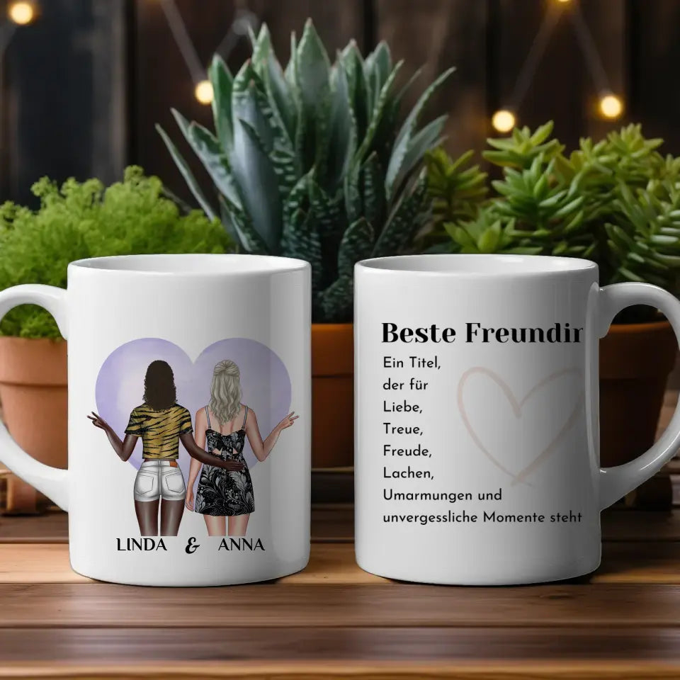 Personalisierte Tasse Ein Titel Cliparts für Beste Freundin