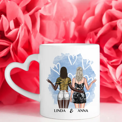 Tasse Beste Freundin personalisiert Läster Schwester Cliparts