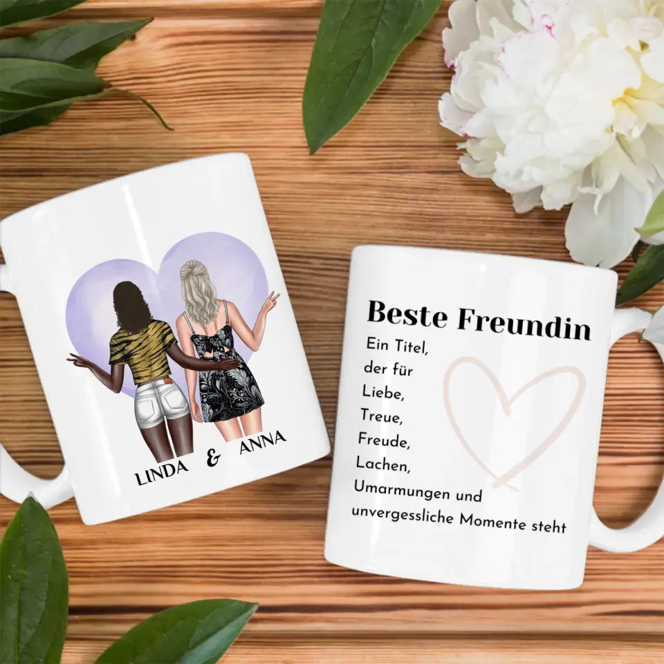 Personalisierte Tasse Ein Titel Cliparts für Beste Freundin