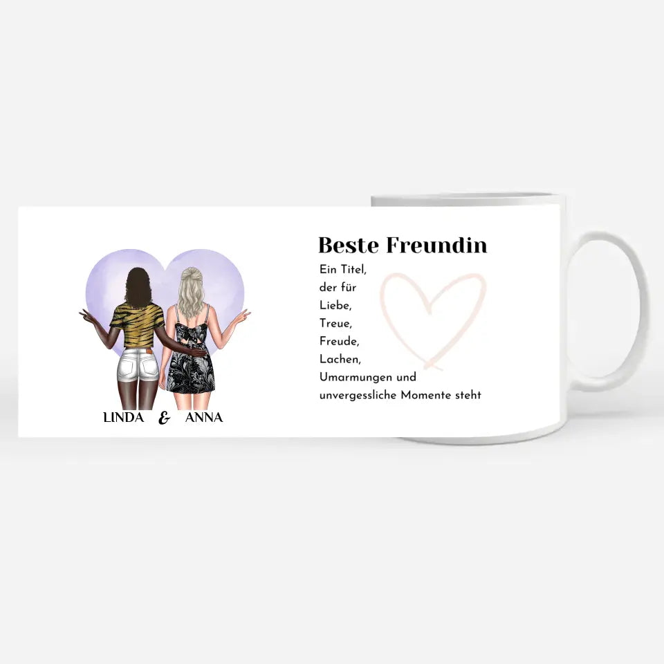 Personalisierte Tasse Ein Titel Cliparts für Beste Freundin