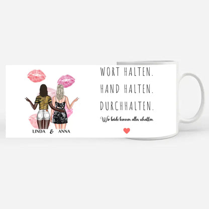 Tasse Beste Freundin personalisiert Wir schaffen alles Cliparts