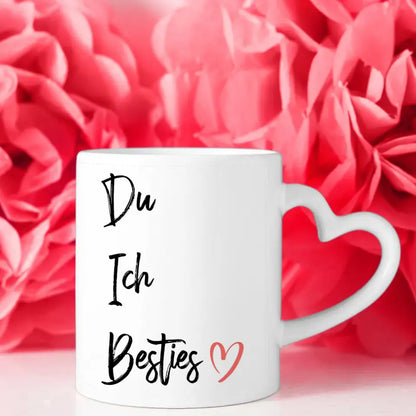 Personalisierte Tasse Du Ich Besties Cliparts für Beste Freundin