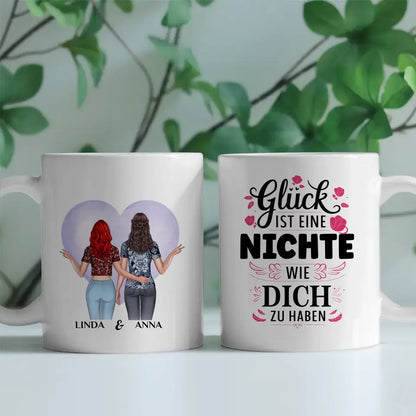 Personalisierte Tasse Nichte Glück ist eine Nichte wie du