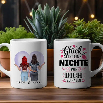 Personalisierte Tasse Nichte Glück ist eine Nichte wie du