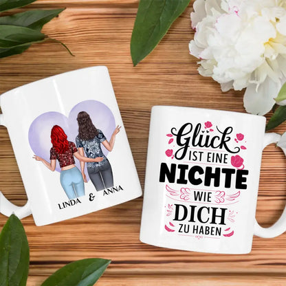 Personalisierte Tasse Nichte Glück ist eine Nichte wie du