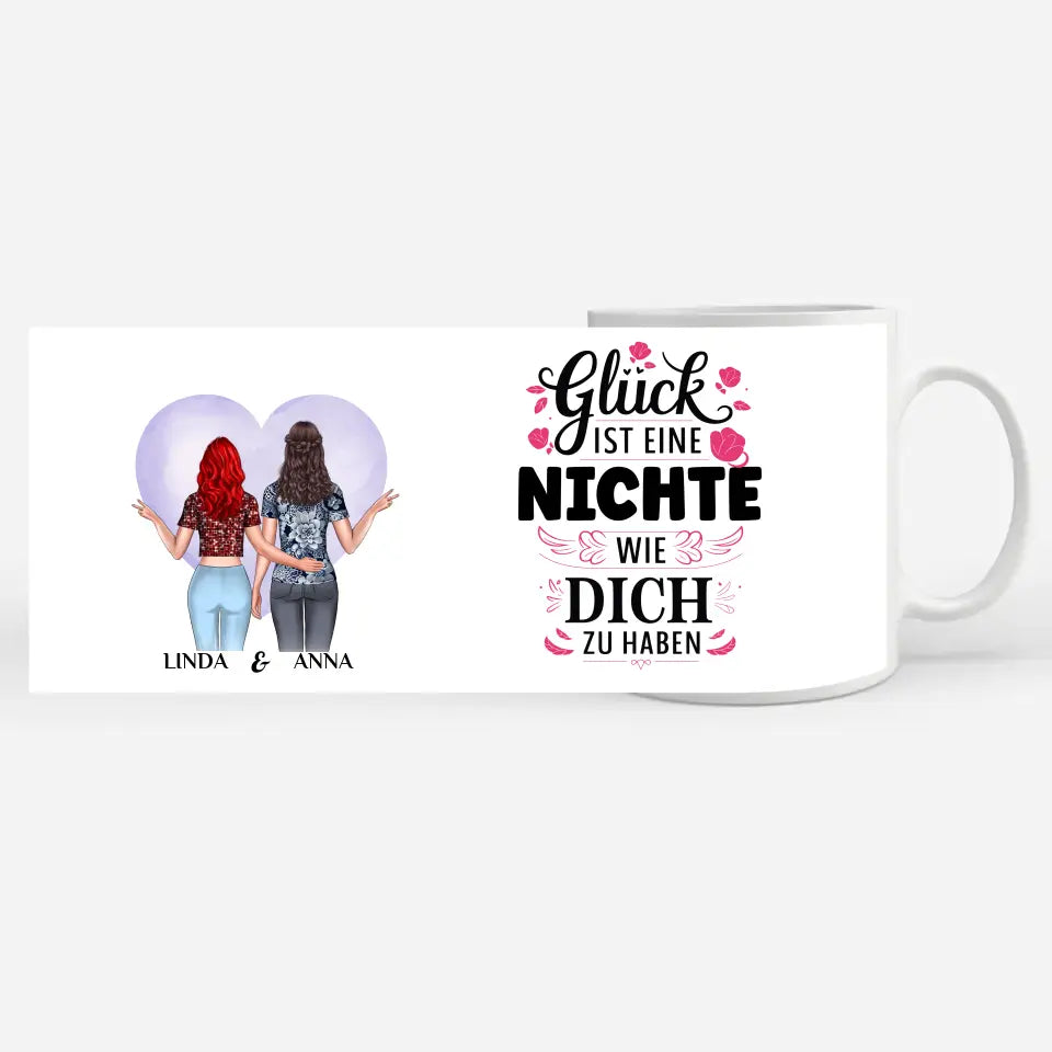 Personalisierte Tasse Nichte Glück ist eine Nichte wie du