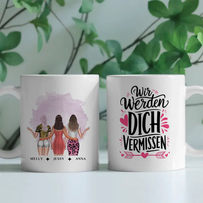Personalisierte Tasse für  Kollegin Werden Dich Vermissen Abschied Geschenk