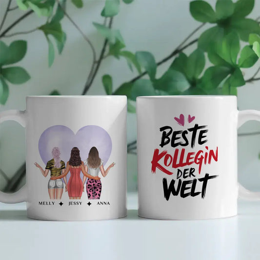 Geschenk Tasse für Beste Kollegin Der Welt personalisiert Abschied