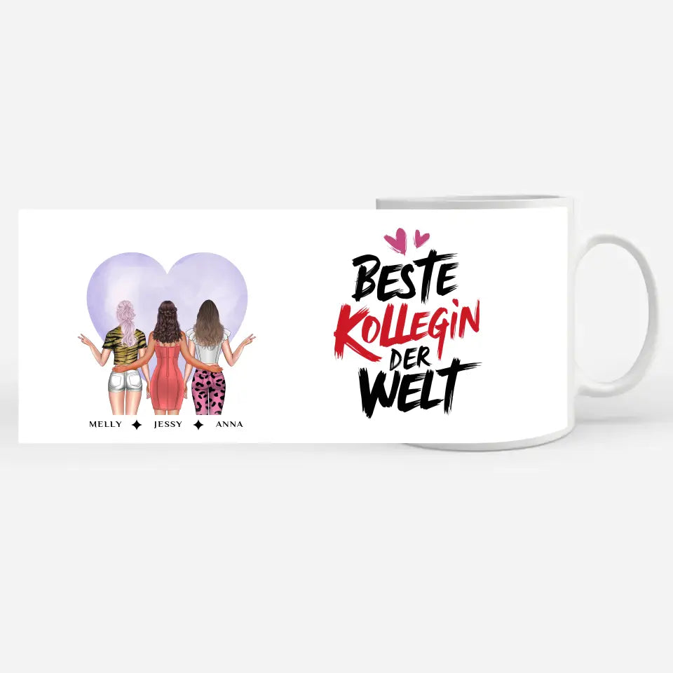 Geschenk Tasse für Beste Kollegin Der Welt personalisiert Abschied