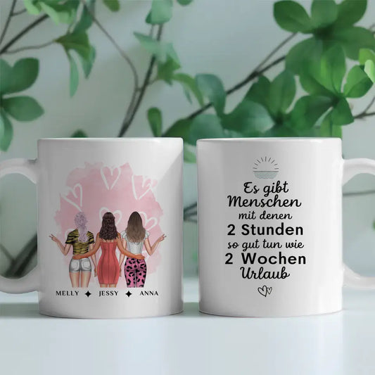 Geschenk Tasse für Kollegin Arbeit Wie Urlaub personalisiert Abschied