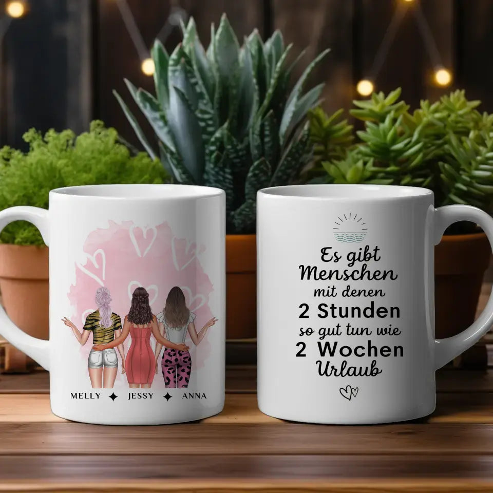Geschenk Tasse für Kollegin Arbeit Wie Urlaub personalisiert Abschied