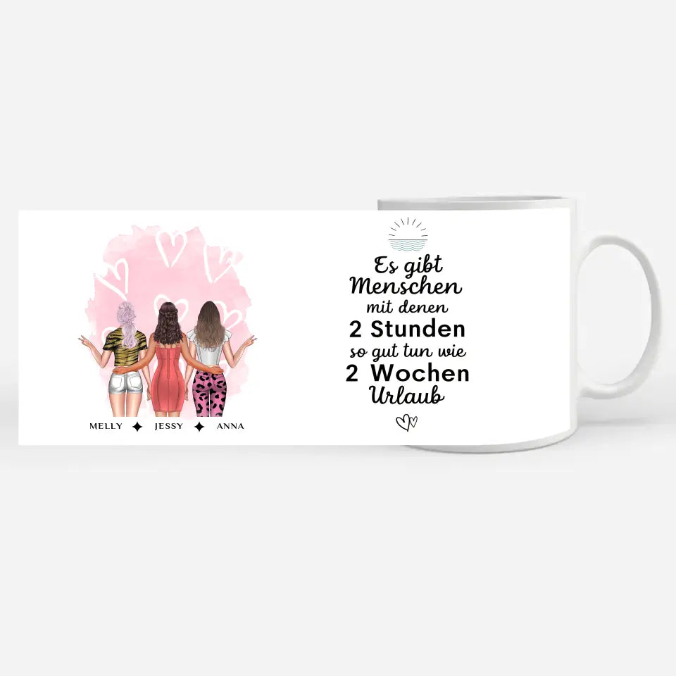 Geschenk Tasse für Kollegin Arbeit Wie Urlaub personalisiert Abschied