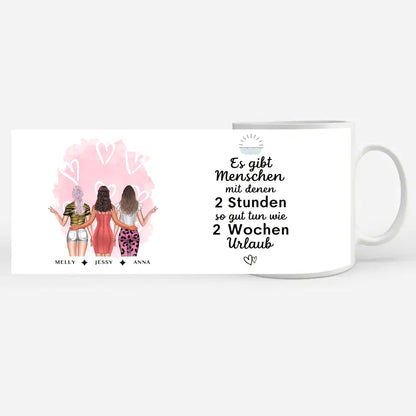 Geschenk Tasse für Kollegin Arbeit Wie Urlaub personalisiert Abschied