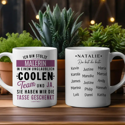 Tasse Kollegin Lustig Ich bin stolze Malerin in coolen Team Geschenk
