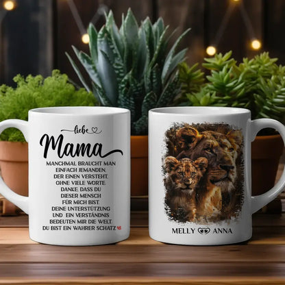 Mama und Tochter Tasse mit Löwen Liebe Mama Wahrer Schatz