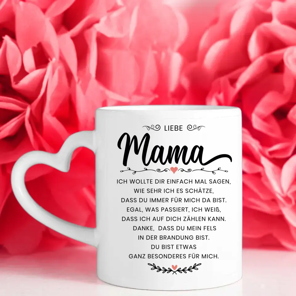 Geschenk Tasse Mama und Tochter mit Löwen Einfach mal Danke