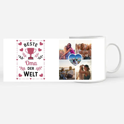 Geschenk Tasse personalisiert Beste Oma der Welt Pokal mit Wunschname
