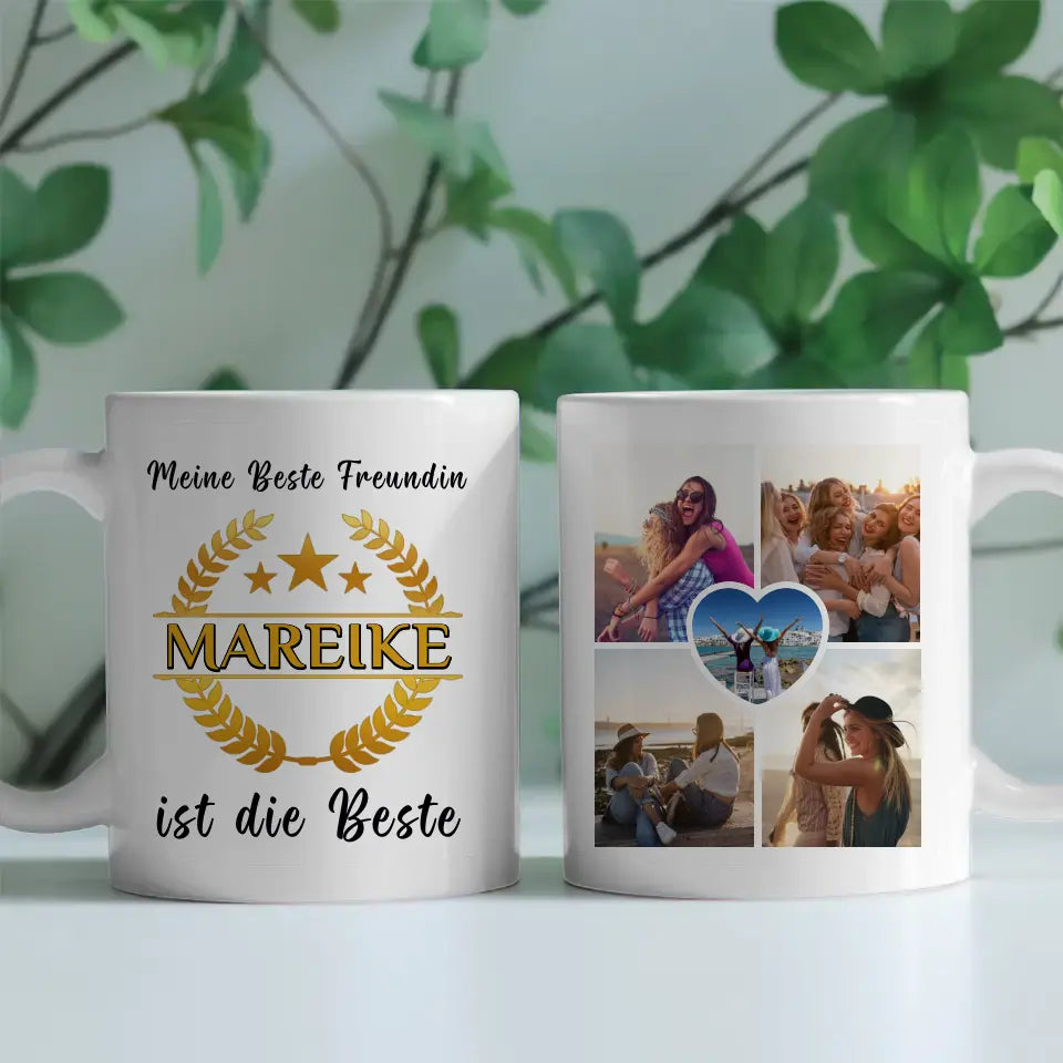 Kaffee Tasse Personalisiert Meine Beste Freundin ist die Beste mit Wunschname