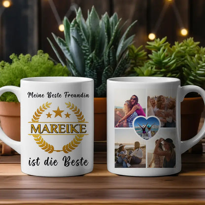 Kaffee Tasse Personalisiert Meine Beste Freundin ist die Beste mit Wunschname