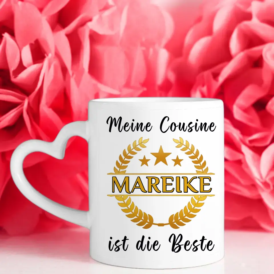 Tasse Becher Personalisiert Meine Cousine ist die Beste mit Wunschname