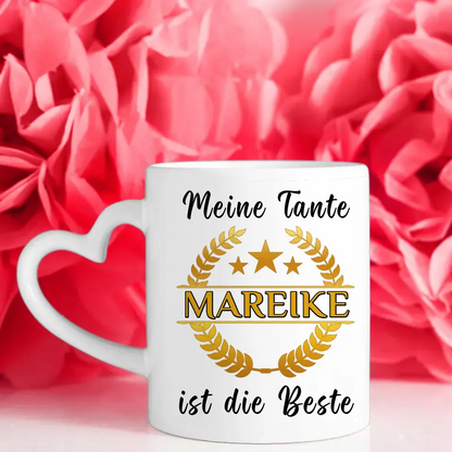 Kaffee Tasse Personalisiert Meine Tante ist die Beste mit Wunschname