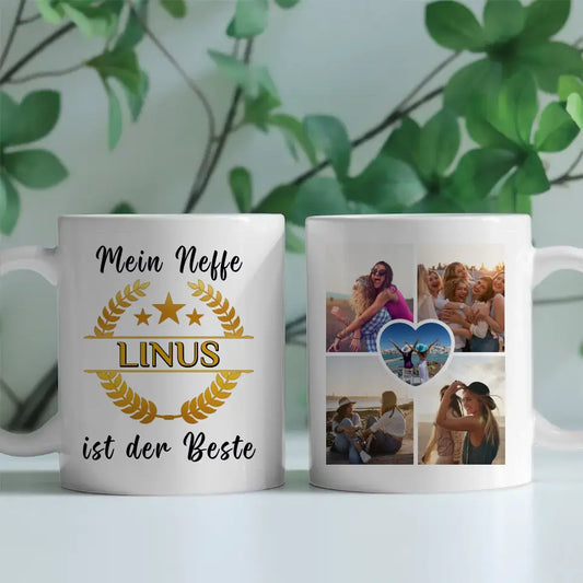 Tasse zum Geburtstag Mein Neffe ist der Beste mit Wunschname