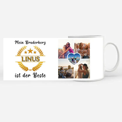 Tasse personalisiert Mein Bruderherz ist der Beste mit Wunschname