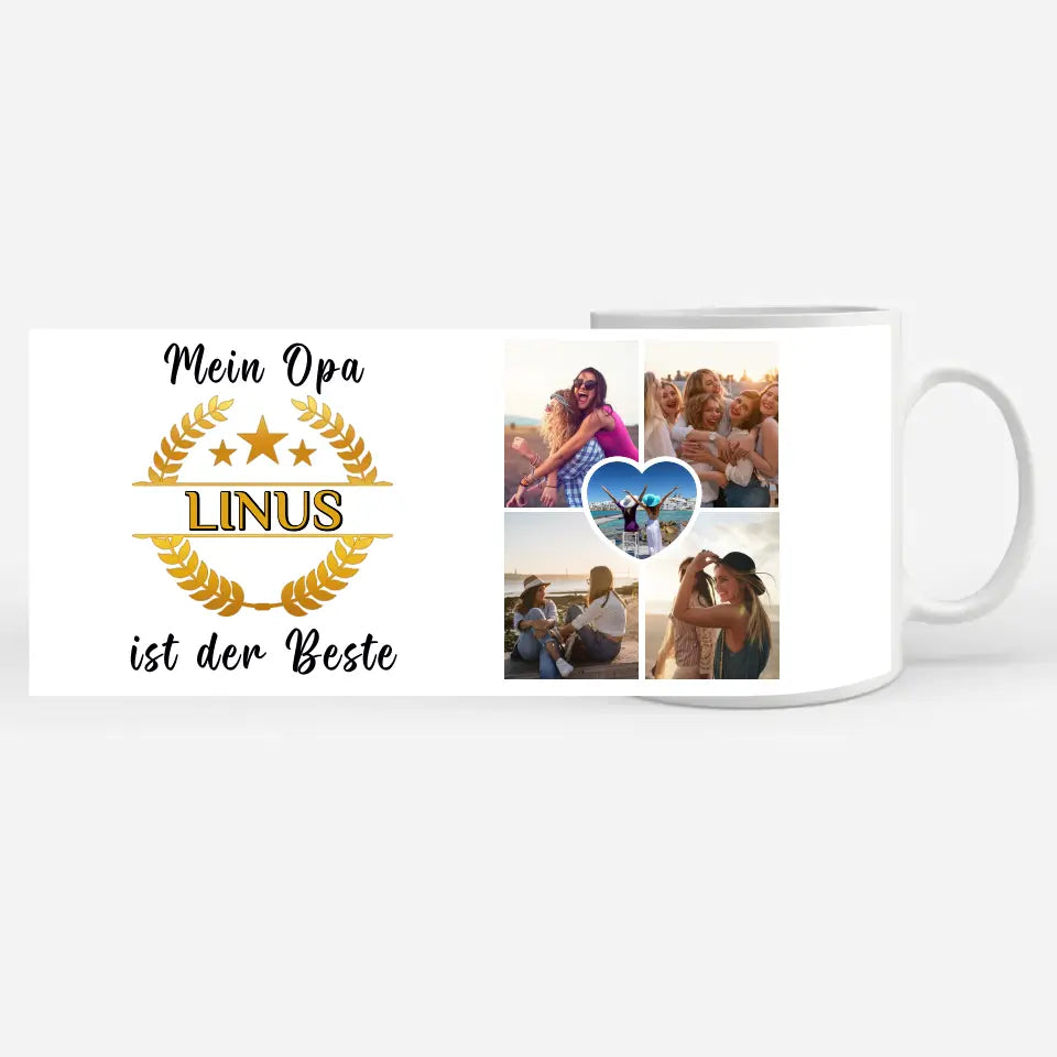 Tasse Becher Personalisiert Mein Opa ist der Beste mit Wunschname