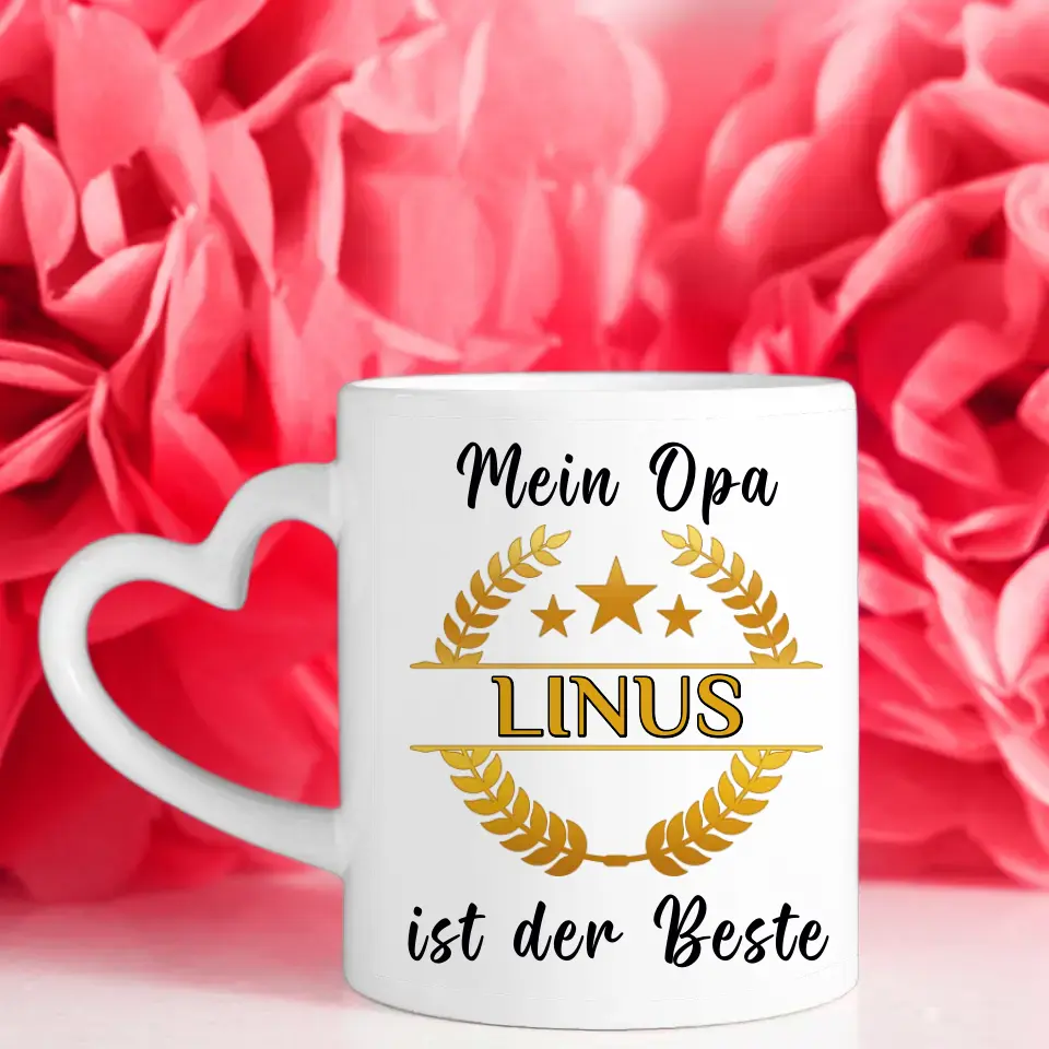 Tasse Becher Personalisiert Mein Opa ist der Beste mit Wunschname
