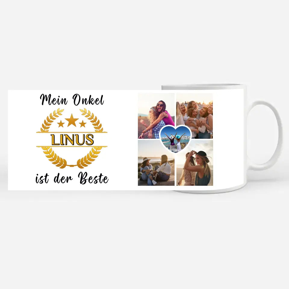 Tasse zum Geburtstag Mein Onkel ist der Beste mit Wunschname