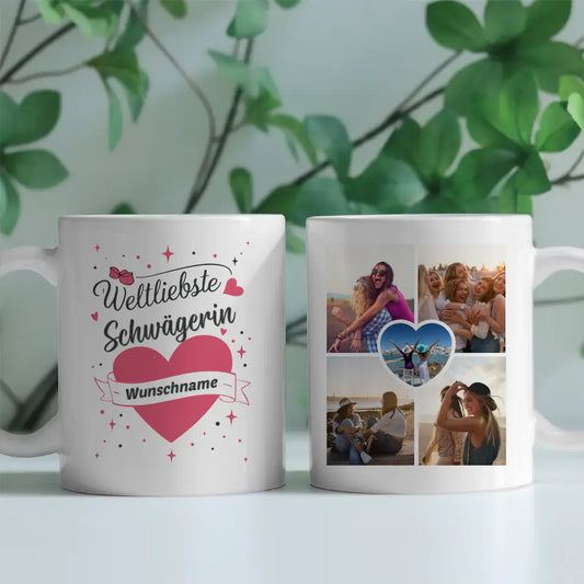 Geschenk Tasse personalisiert Weltliebste Schwägerin der Welt Mit Name
