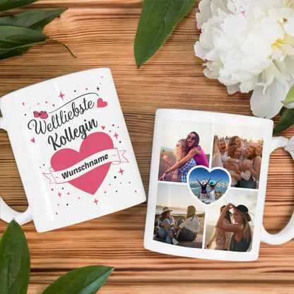 Geschenk Tasse personalisiert Weltliebste Kollegin der Welt Mit Name