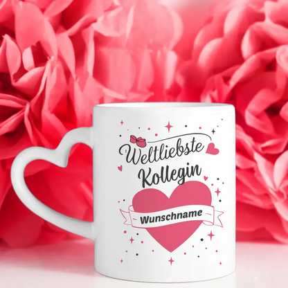 Geschenk Tasse personalisiert Weltliebste Kollegin der Welt Mit Name