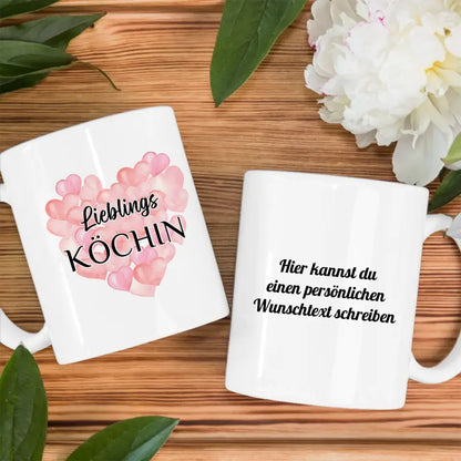 Geschenk Tasse personalisiert Lieblings Köchin mit Wunschtext