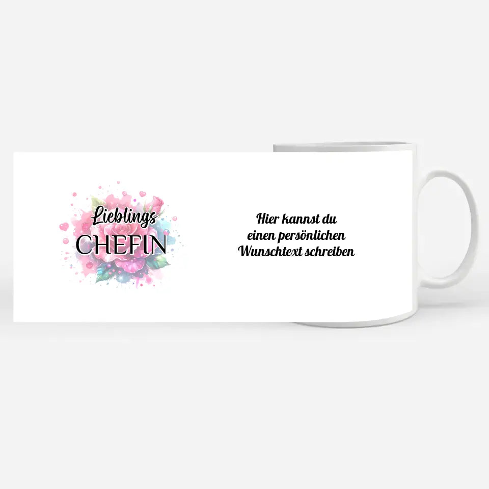 Tasse personalisiert Lieblings Chefin mit Wunschtext