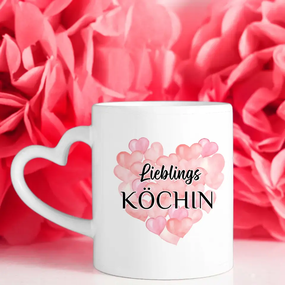 Geschenk Tasse personalisiert Lieblings Köchin mit Wunschtext