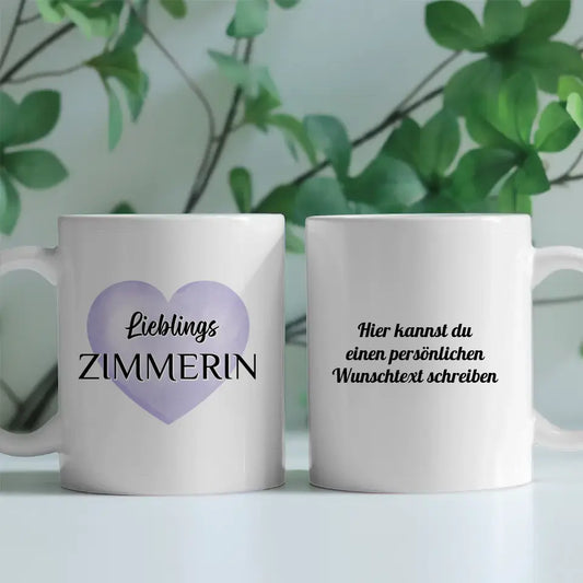 Tasse zum Geburtstag Lieblings Zimmerin mit Wunschtext