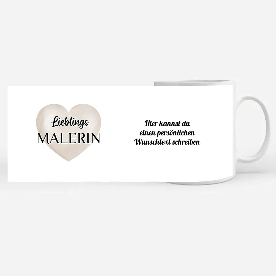 Dankeschöne Tasse Lieblings Malerin mit Wunschtext