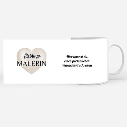 Dankeschöne Tasse Lieblings Malerin mit Wunschtext