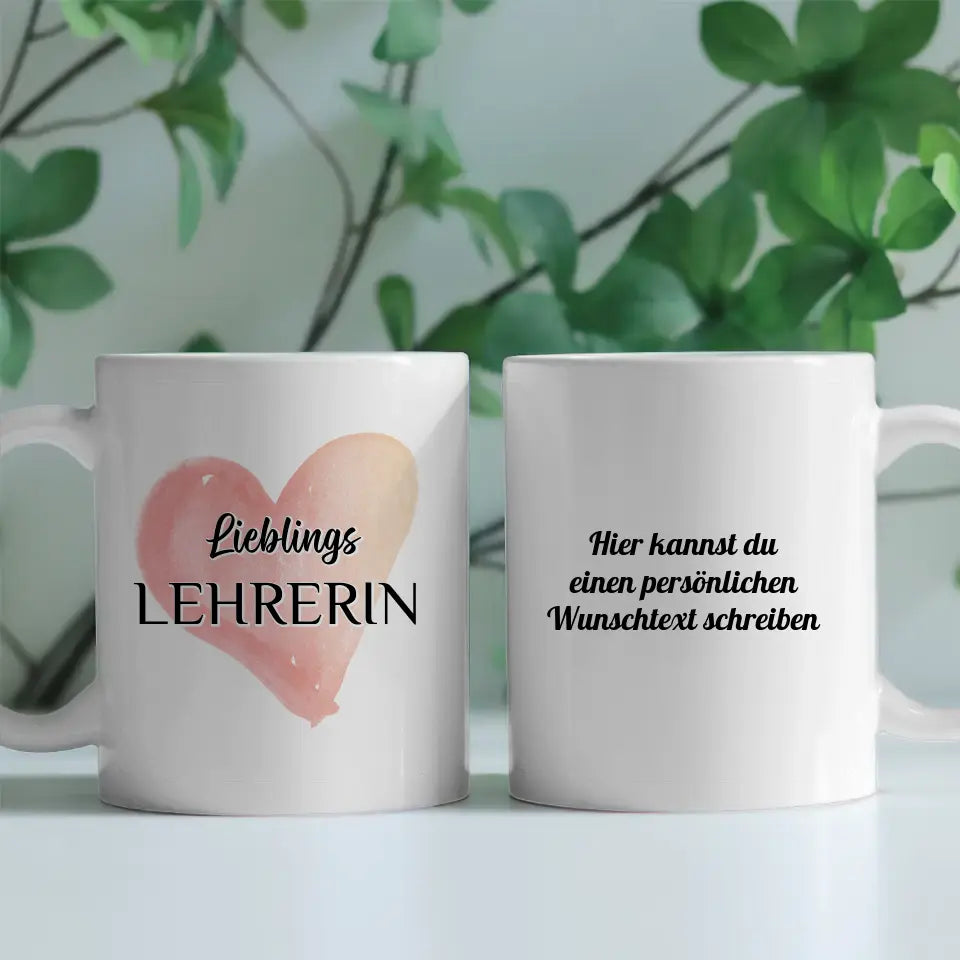 Kaffee Tasse Personalisiert Lieblings Lehrerin mit Wunschtext
