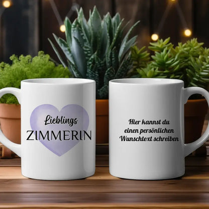 Tasse zum Geburtstag Lieblings Zimmerin mit Wunschtext