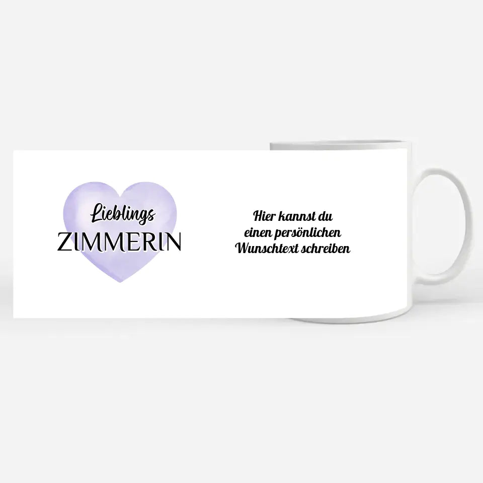 Tasse zum Geburtstag Lieblings Zimmerin mit Wunschtext