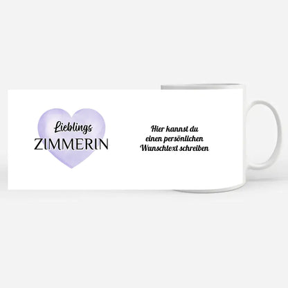 Tasse zum Geburtstag Lieblings Zimmerin mit Wunschtext