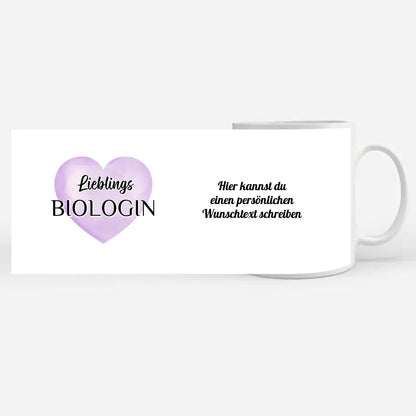 Tasse Becher Personalisiert Lieblings Biologin mit Wunschtext