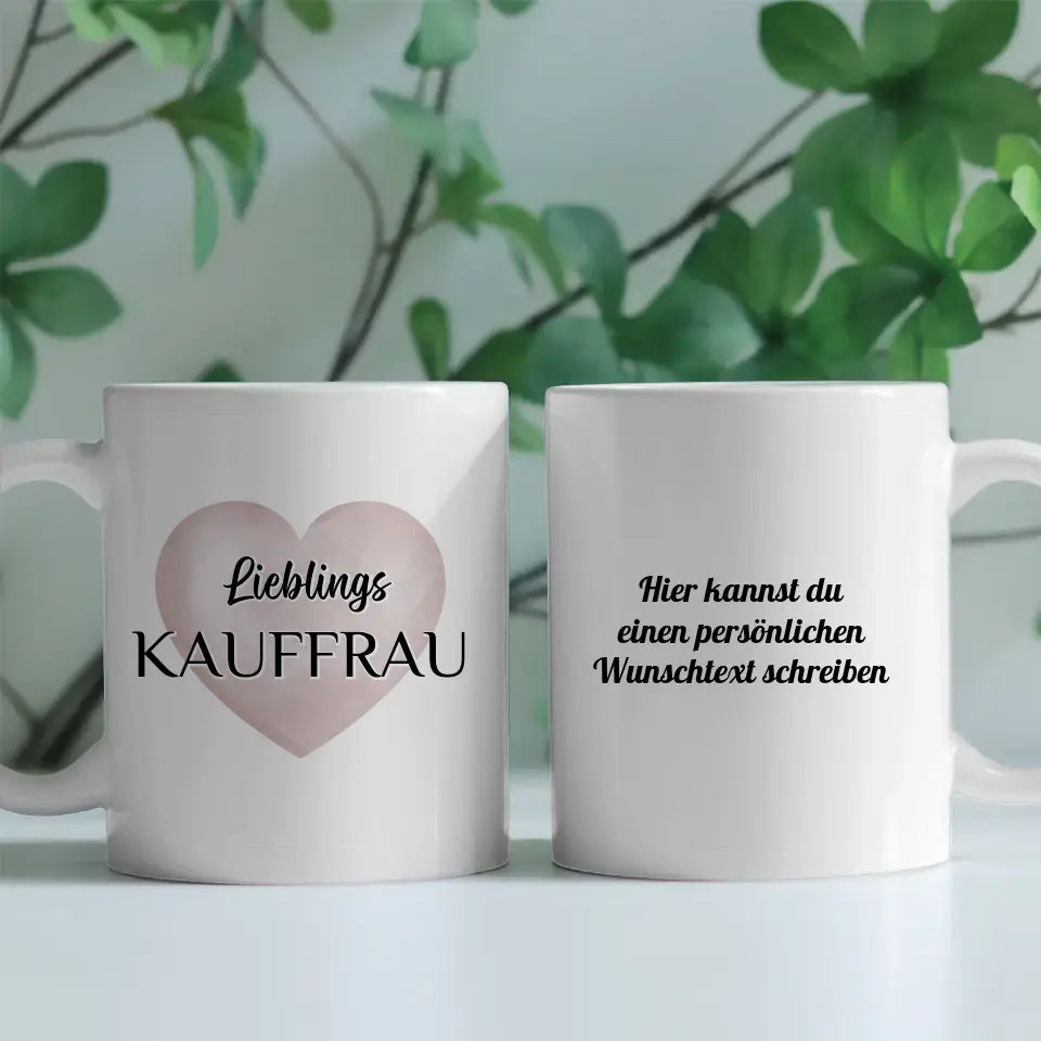 Tasse personalisiert Lieblings Kauffrau mit Wunschtext