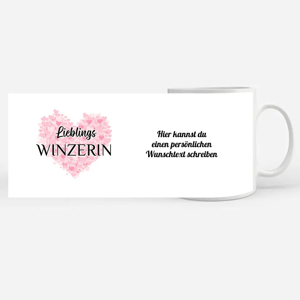 Geschenk Tasse personalisiert Lieblings Winzerin mit Wunschtext