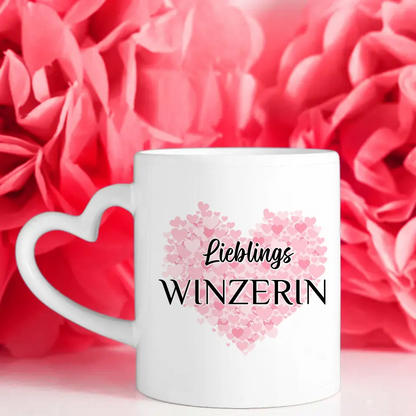 Geschenk Tasse personalisiert Lieblings Winzerin mit Wunschtext