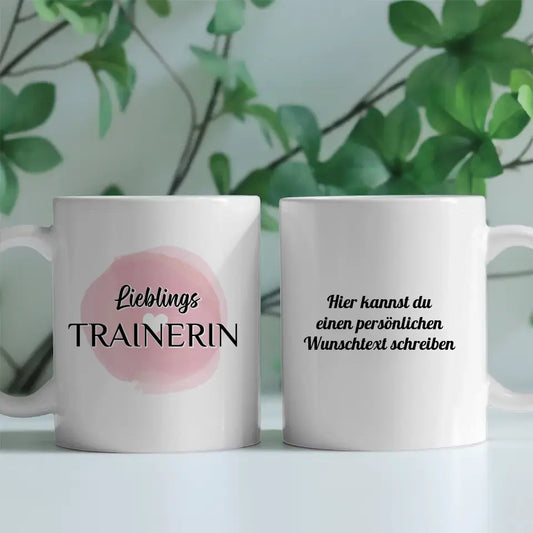 Tasse zum Geburtstag Lieblings Trainerin mit Wunschtext