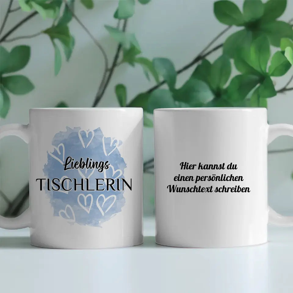 Tasse personalisiert Lieblings Tischlerin mit Wunschtext