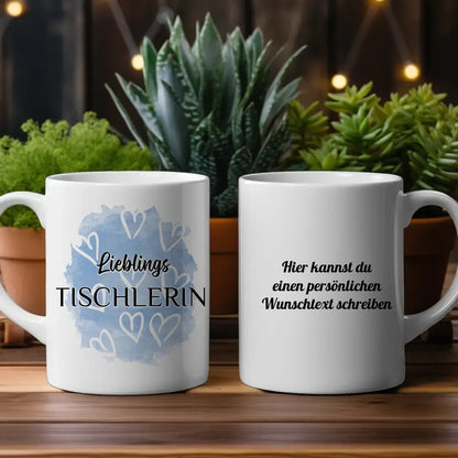 Tasse personalisiert Lieblings Tischlerin mit Wunschtext